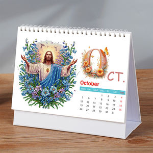 2026 del calendario di <span class=keywords><strong>arte</strong></span> del diamante religioso: tema di gesus & alfabeto-12 pagine forate con strass - Product Image 6