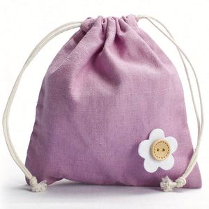 Wholesale Custom Organic Natural Printed Cotton Canvas Drawstring Bag Canvas Cotton Pouch Drawstring Bags - Product Image 6
