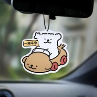 Désodorisant de voiture suspendu personnalisé haut de gamme au design de dessin animé, parfum longue durée, aromathérapie, élimination des odeurs