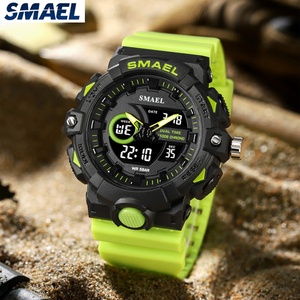 นาฬิกา SMAEL 8081 รุ่น Unisex นาฬิกาข้อมือ LED สำหรับเล่นกีฬา สีดำ นาฬิกาดิจิตอลอิเล็กทรอนิกส์ - Product Image 1