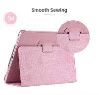 Étui magnétique à double rabat en cuir PU texturé litchi pour tablette Samsung Galaxy Tab S8 pour fille