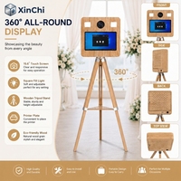 Prix d'usine – Cabine photo tout-en-un en bois avec éclairage automatique DNP QW410 pour mariages et fêtes