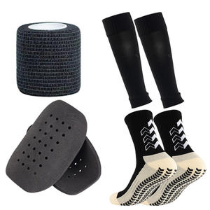 Sıcak satış çok renkli profesyonel spor çoraplar ve buzağı kollu ve tekmelikler takım toptan özel spor uzun çorap kombine paketi - Product Image 3