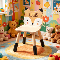 Chaise Renard de la Forêt Montessori Personnalisée, Chaise Renard en Bois Sur Mesure, Cadeau Fête des Enfants, Chaise de Crèche