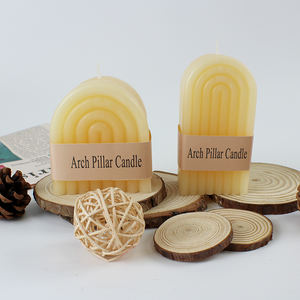 Décoration de mariage et de scène de luxe avec pilier parfumé à la cire de soja bougies en forme de bâton arqué - Product Image 2