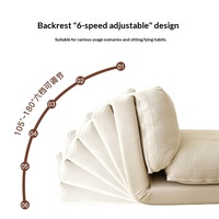 Canapé-lit pliable Cloud Roll, structure métallique, tissu, fauteuil inclinable en forme de L, éponge haute densité, design créatif, chambre à coucher, balcon