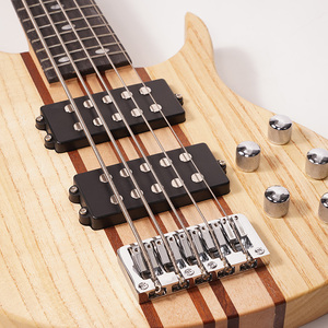 <span class=keywords><strong>Basso</strong></span> Elettrico a <span class=keywords><strong>5</strong></span> <span class=keywords><strong>Corde</strong></span> in Frassino e Mogano Diretto dalla Fabbrica, Batteria, Manico Thru-Body Personalizzato, Pickup Attivo, 24 Tasti, Bassi Classici Vintage - Product Image 4