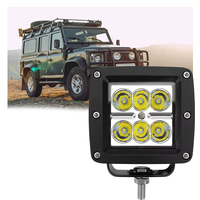 Projecteur de travail LED cube 18W, feux de recul tout-terrain, faisceau spot et large, phare antibrouillard carré, système d'éclairage automobile