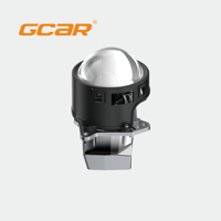 GCAR Projecteur de phare de voiture fiable pour usage quotidien, 3 pouces R6 Ultra 75W Bi LED, lentille de projecteur avec prisme TIR et double réflecteur, assemblage optique
