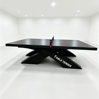 Table de ping-pong pliable de taille standard pour intérieur/extérieur avec roues, portable pour la maison, le club, les matchs/entraînements, logo personnalisable