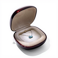 Boîte à bague ovale de luxe avec éclairage LED et finition laquée piano, coffret cadeau de bijoux élégant pour mariage, Dongguan, sans fermeture