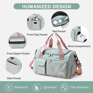 Bolsa de Viaje Resistente para Avión con Compartimento para Zapatos para Debajo del Asiento/Compartimento Superior, Sac De Voyage Avec Compartiment Pour Chaussures - Product Image 3