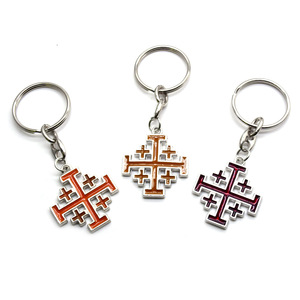 Llavero con Colgante de Cruz, Aleación de Zinc, Forma de Cruz, Color Rojo Oscuro, Naranja, Marrón Amarillento, Metal, Primavera 2024, Origen Jinhua - Product Image 5