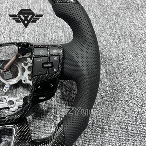 Volant de voiture personnalisé en fibre de carbone pour Toyota Camry 9ème génération, compatible avec Toyota LC200 LC300 Subaru BRZ <span class=keywords><strong>4Runner</strong></span> Alphard, cuir de luxe - Product Image 3