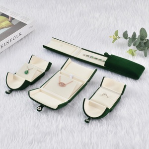 Boîte à bijoux de luxe personnalisée avec logo, en cuir PU et velours, excellent organisateur d'emballage en forme ovale ou rectangulaire - Product Image 5