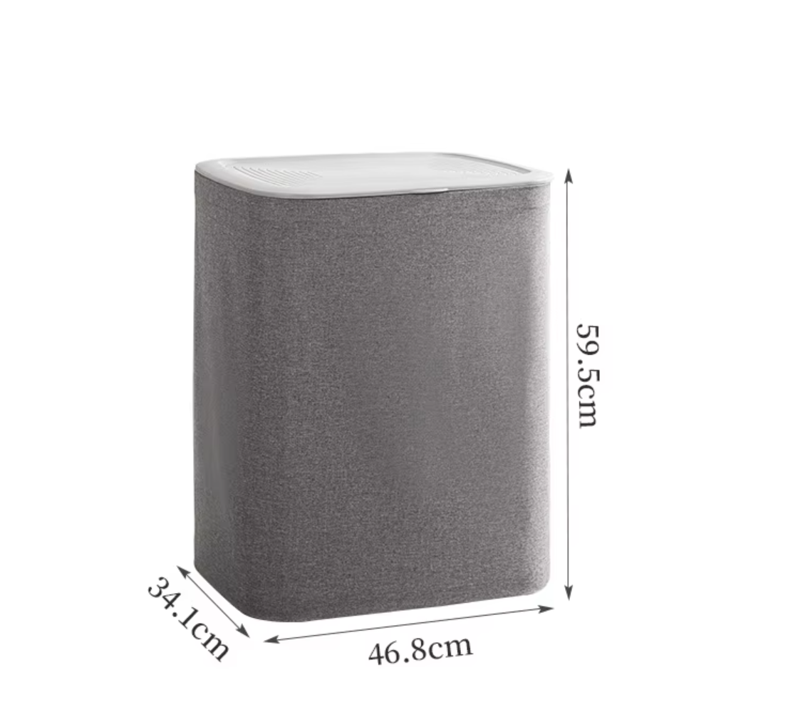 Panier à linge pliable gris 70498, petit modèle 50L - tissu