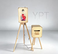 Photomaton en bois vintage personnalisé, photomaton DSLR pour mariages et événements, compatible avec iPad