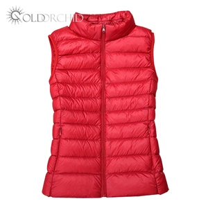 Wholesale Quilted Casual Portable Stand Collar Waistcoat Goose Down <strong>Vest</strong> <strong>for</strong> <strong>Women</strong> - Product Image 4
