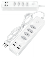XZJ Tuya prise d'extension intelligente prise 4 voies 2USB 2C multiprise avec 6 prises Brésil WIFI prise de bureau