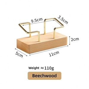 High-<b>End</b> Creative Desktop Business Card Holder Front Desk Business Card Display Stand <b>Storage</b> Box Wood Crafts for <b>Table</b> Signs - Product Image 3