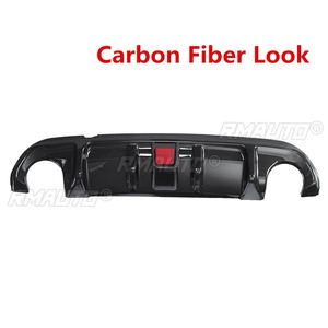 Difusor de Parachoques Trasero para Auto, Aspecto de Fibra de Carbono/Negro, con Luz de Freno LED, para Infiniti Q50 2014-2017 - Product Image 6