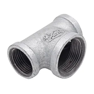 Factory Industrial equipment accessories Hot Dip Galvanized Malleable Iron Pipe Fittings Big Tee Reducer