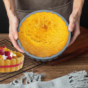 <span class=keywords><strong>Moule</strong></span> à gâteau rond en silicone réutilisable antiadhésif de 8 pouces, <span class=keywords><strong>cannelé</strong></span> pour la cuisson de cheesecake aux fraises, brownie, <span class=keywords><strong>tarte</strong></span>, gâteau - Product Image 2