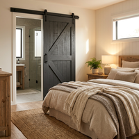 Porte coulissante intérieure en bois massif, écologique, peinte à la laque aqueuse, sur mesure, pour chambre et hôtel, vente en gros