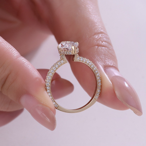 Anello nuziale di lusso 14K oro massiccio anello nuziale personalizzato VVS IGI GIA certificato HPHT CVD Marquise taglio laboratorio cresciuto diamante anello di fidanzamento