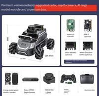 Coche Robótico Inteligente Yabo con ROS2, Conducción Autónoma sin Conductor, IA Incorporada, Modelo Grande JETSON Raspberry Pi ROSMASTER M1 AI