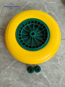 <span class=keywords><strong>Brouette</strong></span> de chantier NS Factory de haute qualité, adaptée à l'Europe, modèle WB6414, avec cadre en acier entièrement galvanisé et bac en plastique pour usage en jardinage - Product Image 6