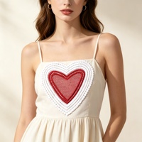 En gros, patch en dentelle en forme de cœur, broderie ajourée multicouche, napperon, applique pour vêtements et nappe de table Saint-Valentin, pour la décoration de la maison et de mariage