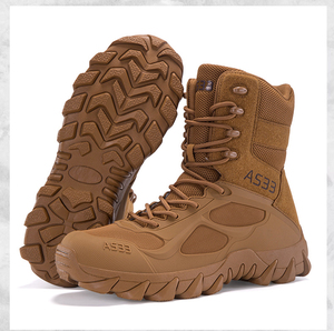 Botas tácticas TSB33 Woodland, camuflaje verde, ligeras, transpirables, para verano, con punta de lona, color marrón canela, caqui, para desierto. - Product Image 6