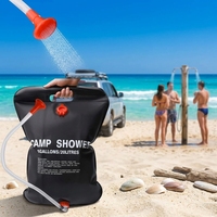 Chauffe-eau solaire portable pliable en PVC de 20 L personnalisé pour le camping en plein air avec sac de chauffage
