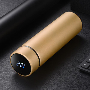 زجاجة ماء ذكية من الفولاذ المقاوم للصدأ بشاشة عرض درجة الحرارة Led جديدة لقائمة من الفولاذ المقاوم للصدأ - Product Image 1