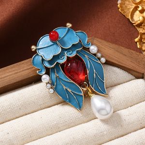 Nouvelle broche de style chinois bleue, motif cigale d'été, double usage, style chinois - Broche Cheongsam animalière étonnante - Product Image 4