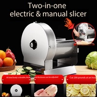 Machine à trancher les légumes électrique manuelle à découpe uniforme avec moteur à fil de cuivre pour les entreprises de restauration