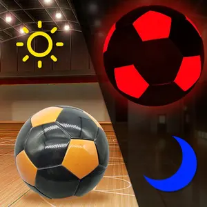 Luminous Glow In The Dark Durable LED Light Up Rubber LED Custom Soccer Ball Led Light Up Football Ball