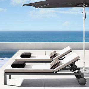 Chaise longue moderne d'extérieur imperméable et anti-agachement pour patio, plage, <span class=keywords><strong>villa</strong></span> et hôtels <span class=keywords><strong>B</strong></span>&<span class=keywords><strong>B</strong></span> - Mobilier en alliage d'aluminium - Product Image 2