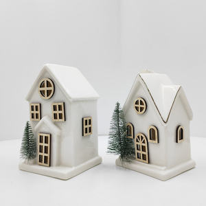 Figura de porcelana antigua personalizable, adornos de porcelana con forma de <span class=keywords><strong>casa</strong></span> para decoración del <span class=keywords><strong>hogar</strong></span> - Product Image 4