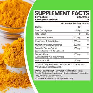 Gummies de Glucosamine et Chondroïtine Sans Sucre et Haute Puissance OEM : Favorisent un Mouvement Confortable et Protègent Vos Articulations - Product Image 2