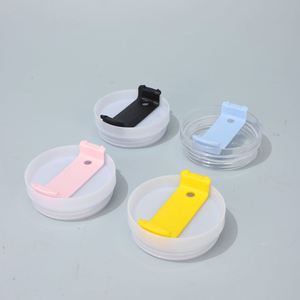 20oz 30oz 40oz Clear Spill Proof <b>Plastic</b> Cup Lid Reusable Replacement Tumbler Cover Leak Proof Car Cup Accessory With Straw Hole - Product Image 1