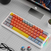 Clavier mécanique filaire et sans fil K610, mini, vente chaude, rétroéclairage RVB, rétroéclairage LED, clavier de jeu pour PC, ordinateur