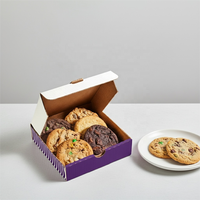 Emballage personnalisé pour biscuits, boîte de grande taille avec logo, emballage de luxe recyclable pour gâteaux, beignets, desserts sucrés, pour emporter