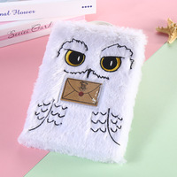 Carnet de notes à fourrure A6 A5 B5 personnalisé avec serrure, dessin animé Kawaii, cadeau, peluche douce fantaisie, mignon journal intime, agenda moelleux pour enfants