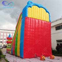 Toboggan gonflable géant de dessin animé, château gonflable pour enfants, toboggan de maison, château gonflable commercial, toboggan de parc d'attractions pour adultes