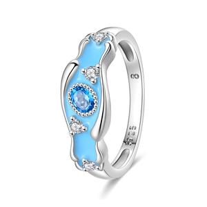 <span class=keywords><strong>Anillo</strong></span> <span class=keywords><strong>de</strong></span> Eternidad <span class=keywords><strong>de</strong></span> Plata 925 con Circonitas, Estilo Cuento <span class=keywords><strong>de</strong></span> Hadas, Isla <span class=keywords><strong>de</strong></span> Flores Azules, Degradado <span class=keywords><strong>Azul</strong></span> Hielo, Mariposa y Flor, Regalo - Product Image 5