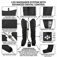 Masseur de pieds et de jambes avec bottes à compression d'air, acupuncture et chauffage pour soulager les entorses articulaires, la fatigue musculaire et la douleur