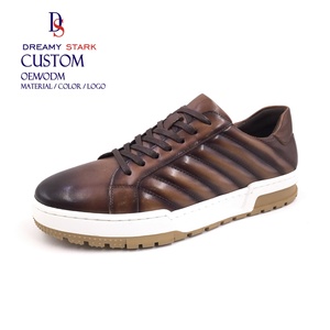 Dreamy Strark Custom <b>Sneaker</b> Fashion Hot Selling Men's Casual Shoes Genuine <b>Leather</b> <b>Sneakers</b> Lace-up Shoe for Men Office Party - Product Image 3