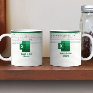Hoja de cálculo divertida Excel Taza 11 OZ Contador Taza Regalos Cerámica blanca Novedad Taza de té - Product Image 2